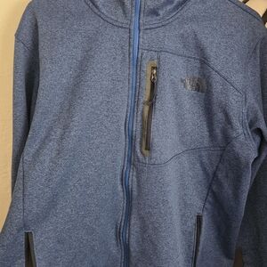 The North Face Heathered Blue Zip-Up Jacket